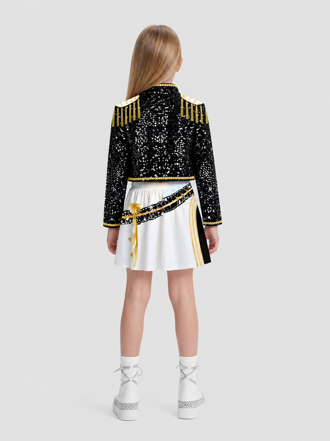 Children’s stage cosplay costume, 3 pieces back view