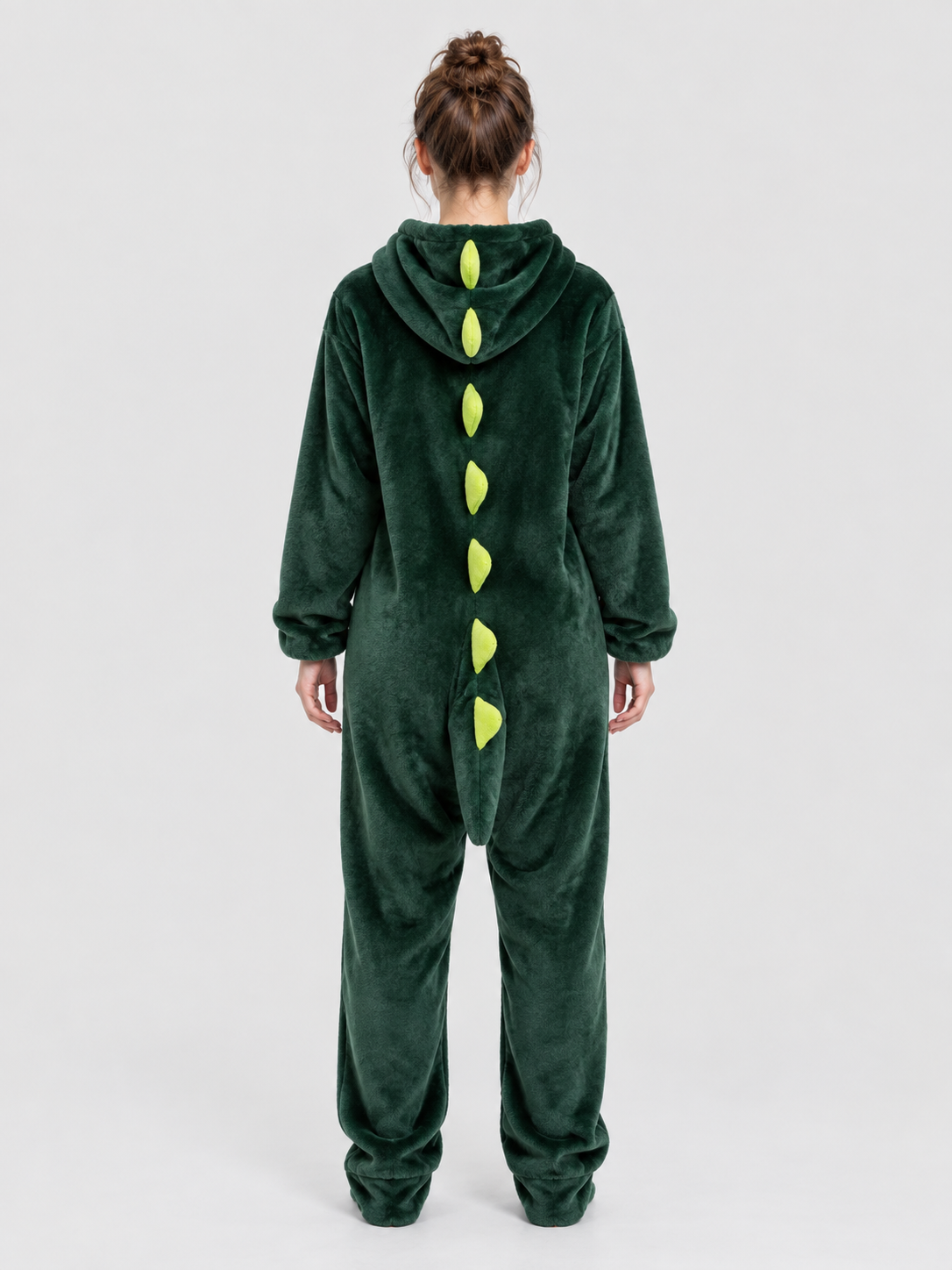 Insulated Hooded Pajama Jumpsuit, Dark Green
