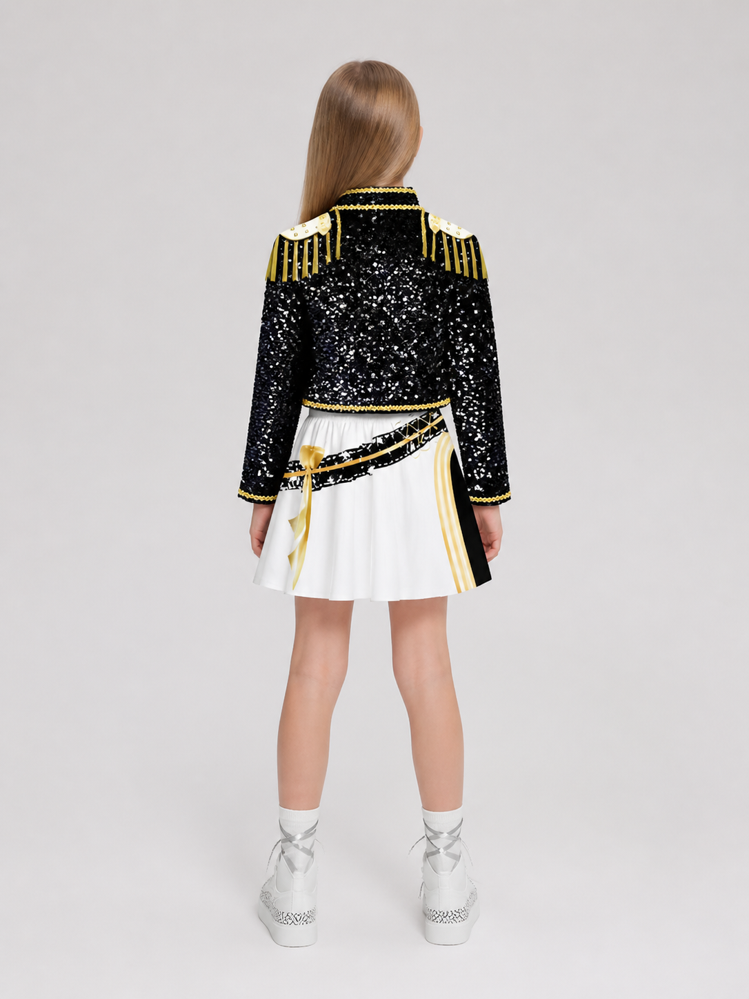 Children's Sequin Stage Costume Set back view