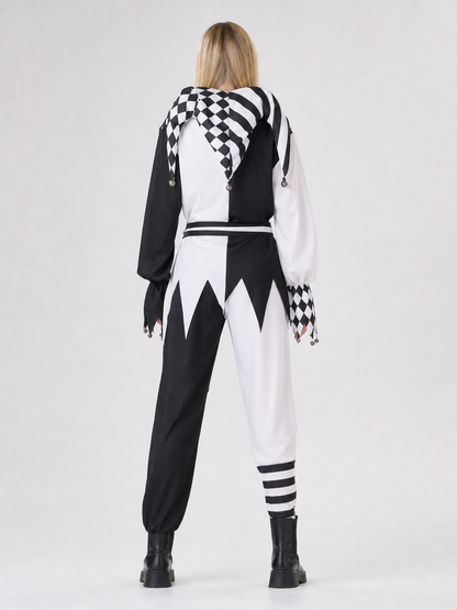 Halloween Skeleton Jester Costume