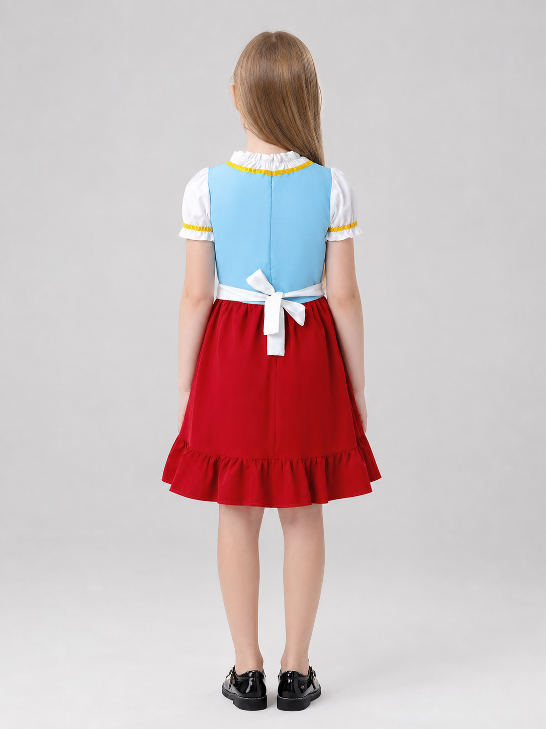 Carnival Costume Dress with Apron and Lacing