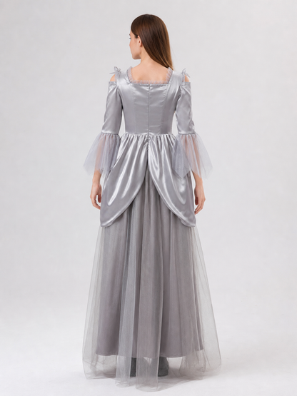 Gray Ghost-Themed Cosplay Dress back view