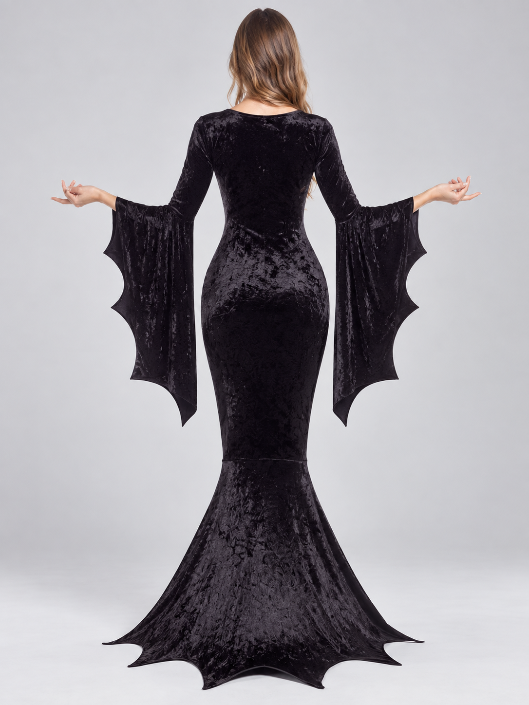 Black Gothic Long Sleeve Carnival Dress