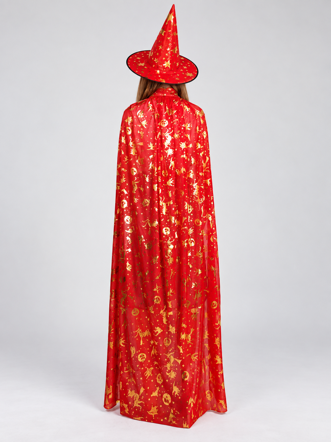 Carnival Costume with Gold Star Print and Hat