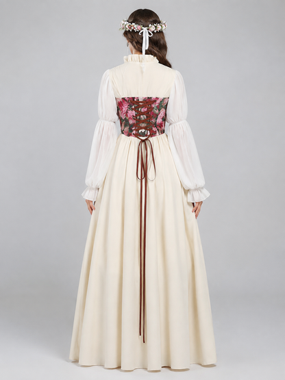 Medieval Dress with Corset Lacing back view