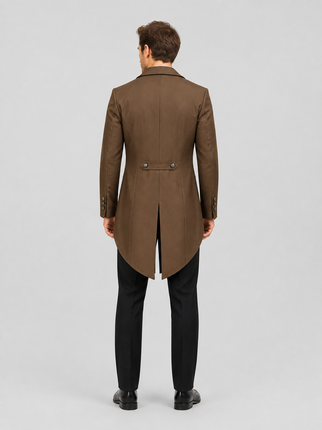 Brown Tailcoat with Tails for Halloween and Stage back view
