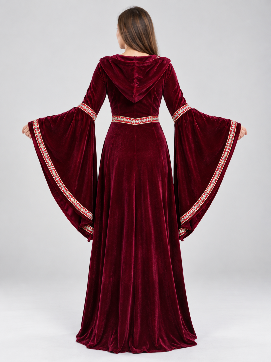 Medieval-Style Carnival Costume, Burgundy