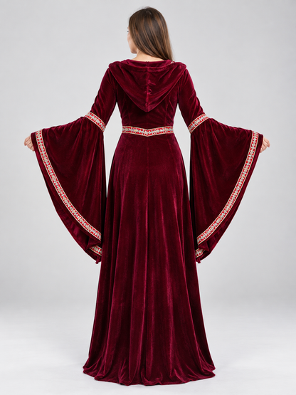 Medieval-Style Carnival Costume, Burgundy