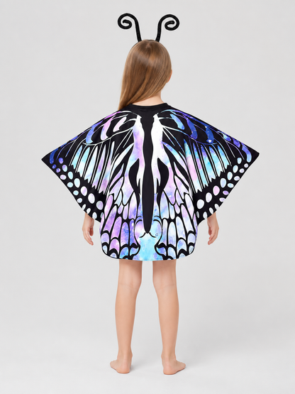 Children's Butterfly Cape for Carnival, Gradient back view