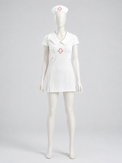 Nurse Costume with Red Crosses back view