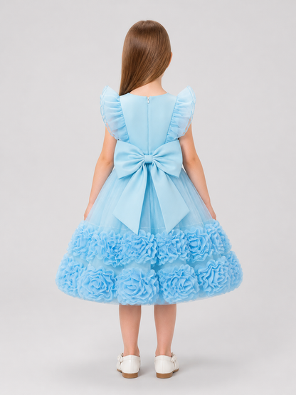 Princess Party Dress with a Full Tulle Skirt