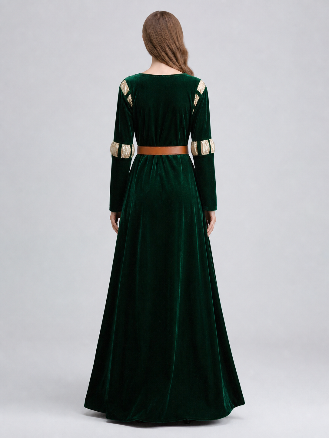 Vintage palace dress with gold decoration