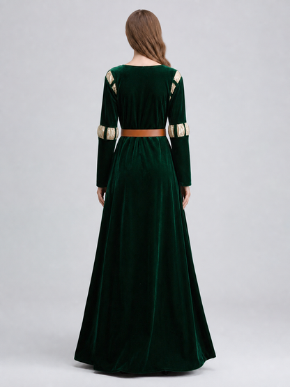 Vintage palace dress with gold decoration