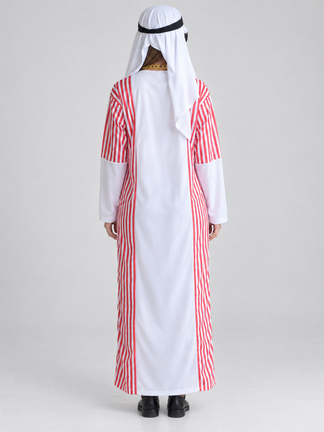 Carnival Costume with Scarf and Red Stripes