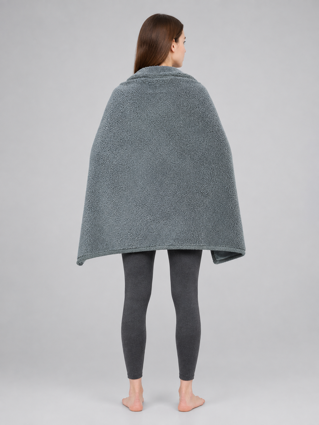 Water-Resistant Pet Blanket, Gray back view