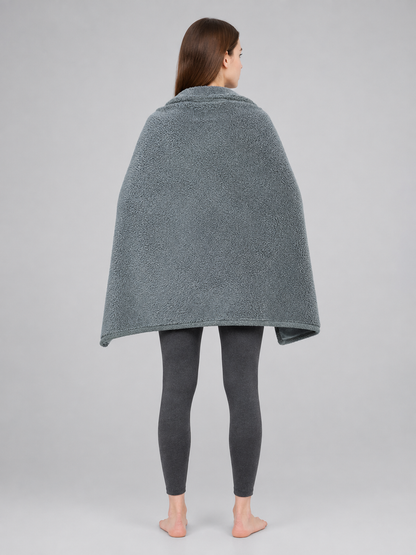 Water-Resistant Pet Blanket, Gray back view