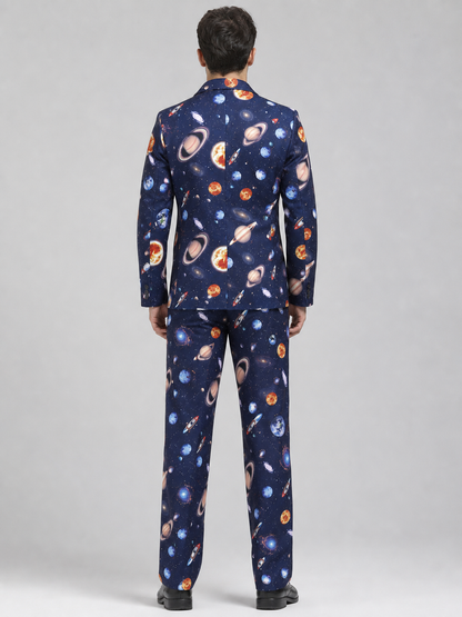 Cosmic Print Suit: Blazer and Pants