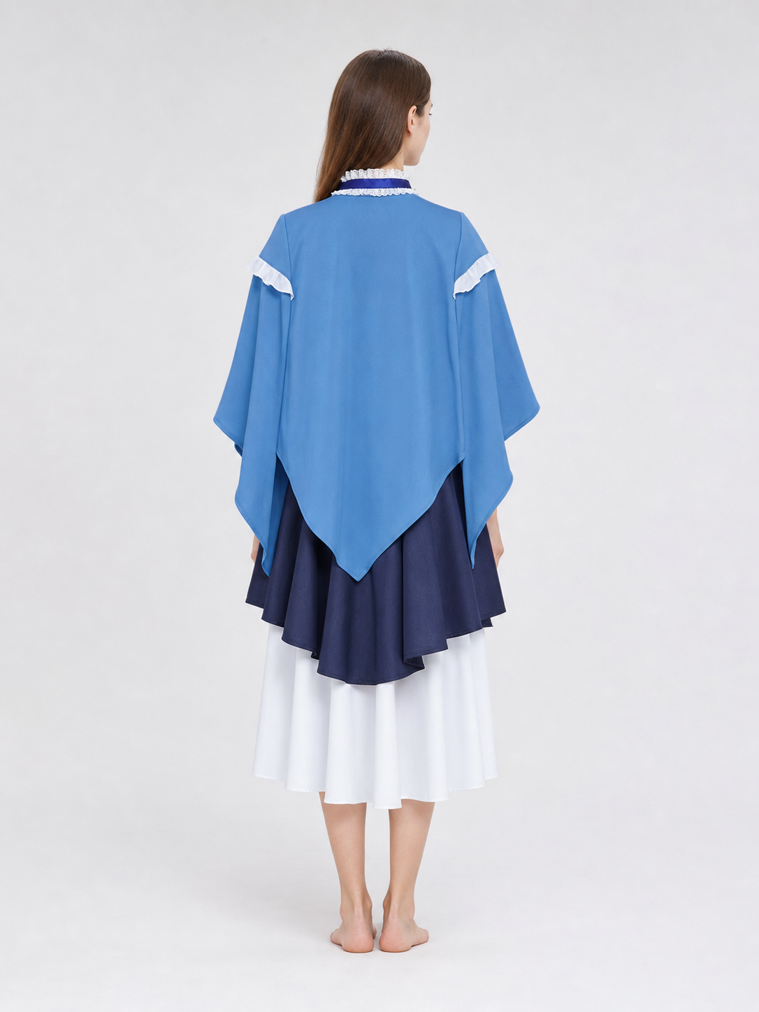 Jiu Dao Ou Cosplay Costume: Dress and Cloak