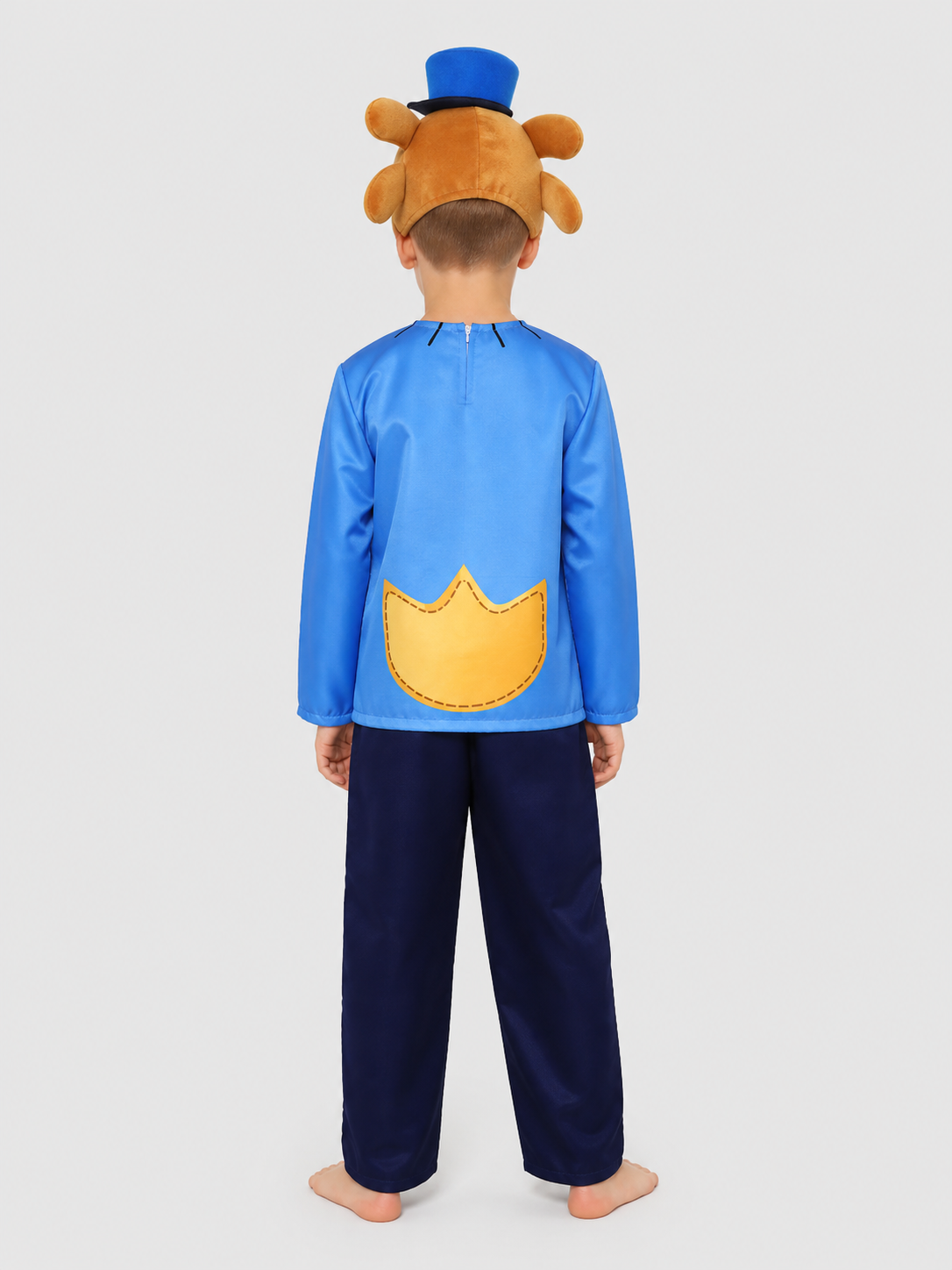 Dogman Cosplay Costume, Set with Mask and Hat back view