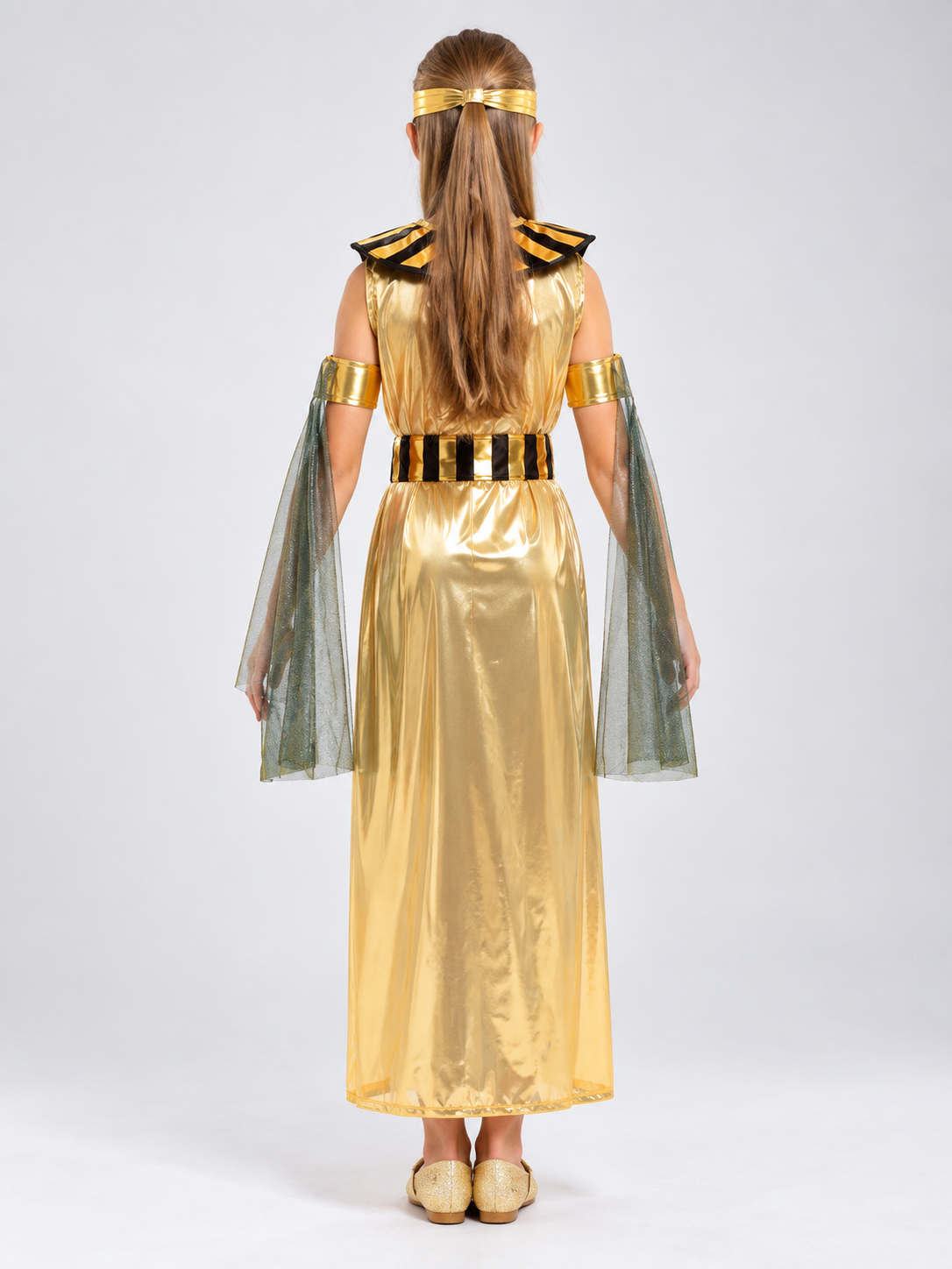 Ancient Egyptian style carnival costume, gold