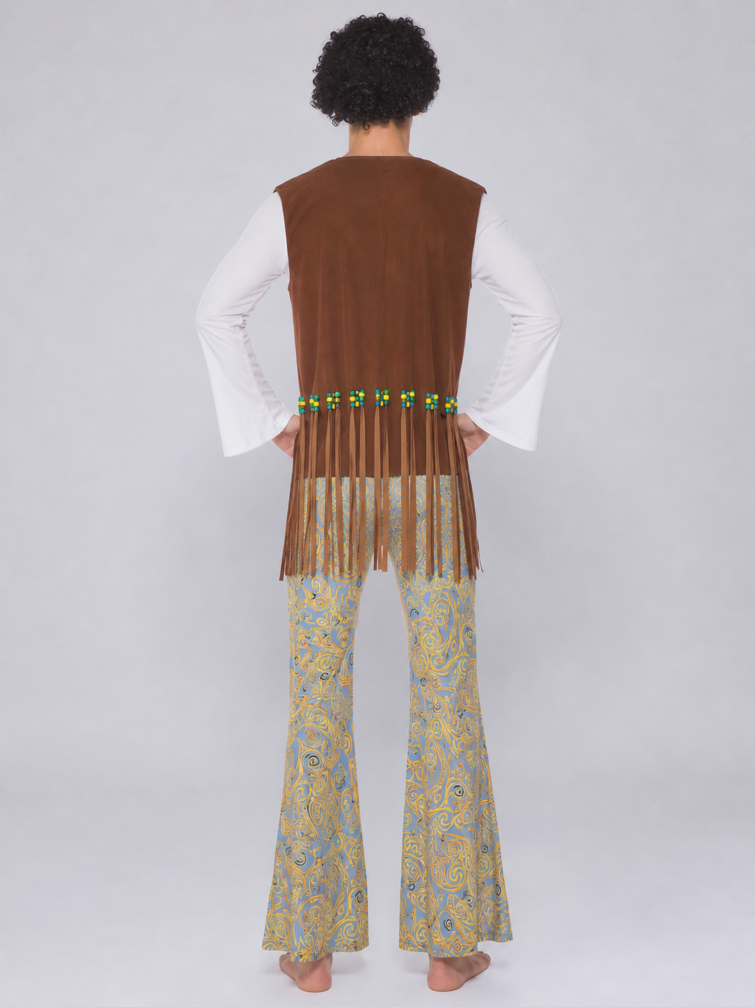 Fringe Stage Costume with Wide-Leg Pants