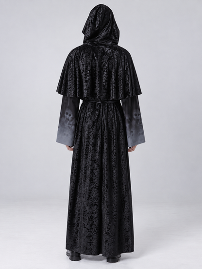 Vampire Costume: Black with Hood and Cape