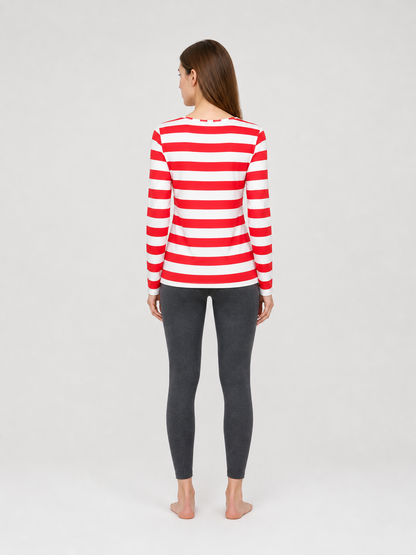 Wally Cosplay Costume in Red and White Stripes