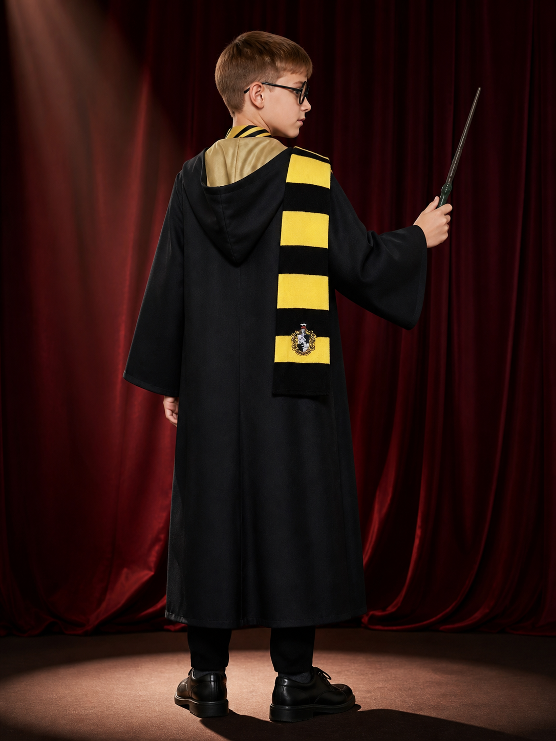 Hufflepuff Wizard Costume for Halloween Cosplay