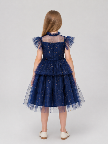 Children’s sequined princess dress with a full skirt
