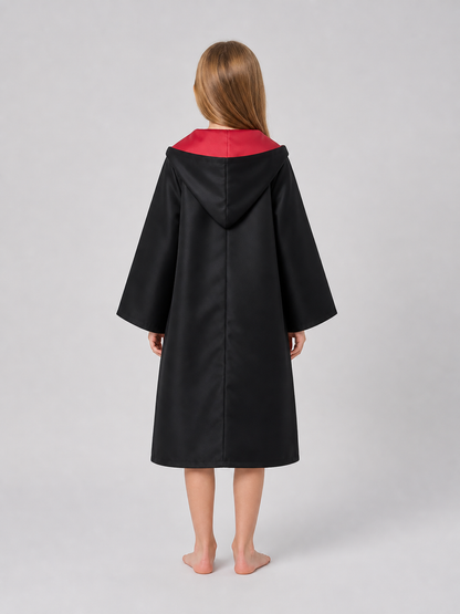 Wizard School Costume Robe with Hood and Tie