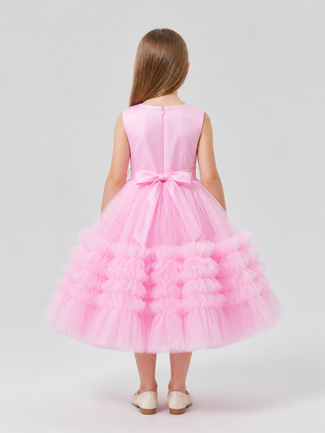 Full Princess Dress with a V-Neck back view
