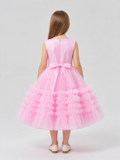 Full Princess Dress with a V-Neck back view