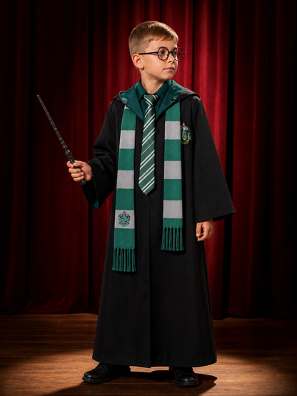 Slytherin Wizard Costume with Hood for Cosplay