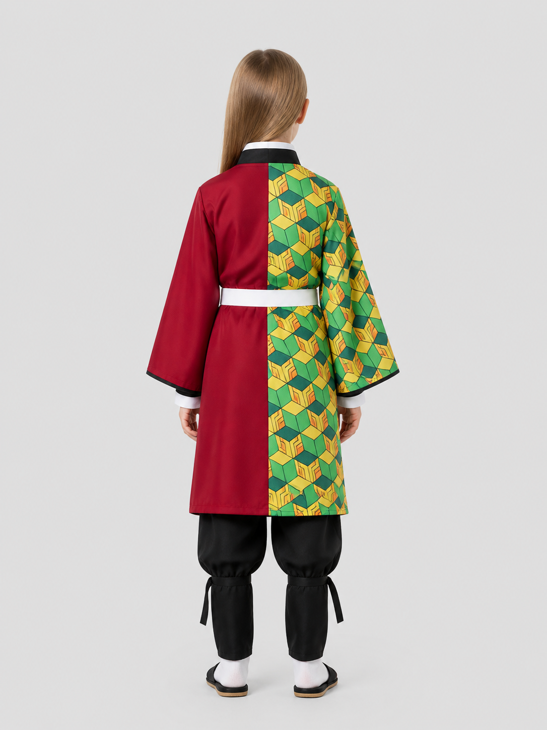 Tomioka Giyu Cosplay Costume, Set back view