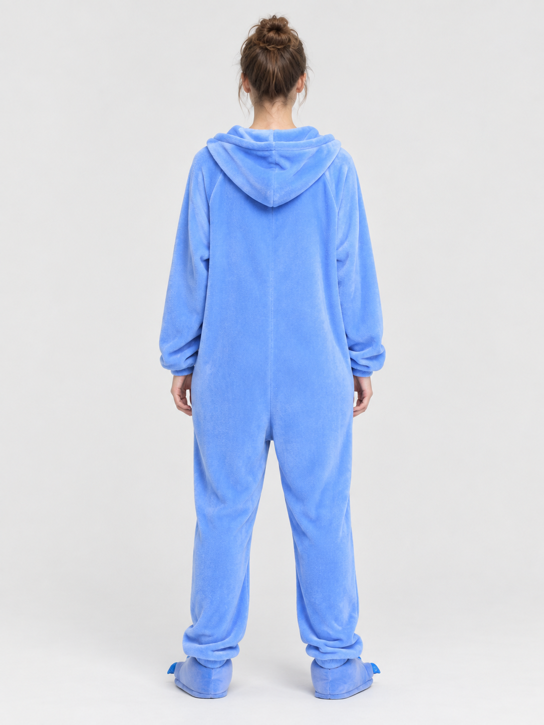 Blue Insulated Kigurumi Pajama with Hood and Zipper