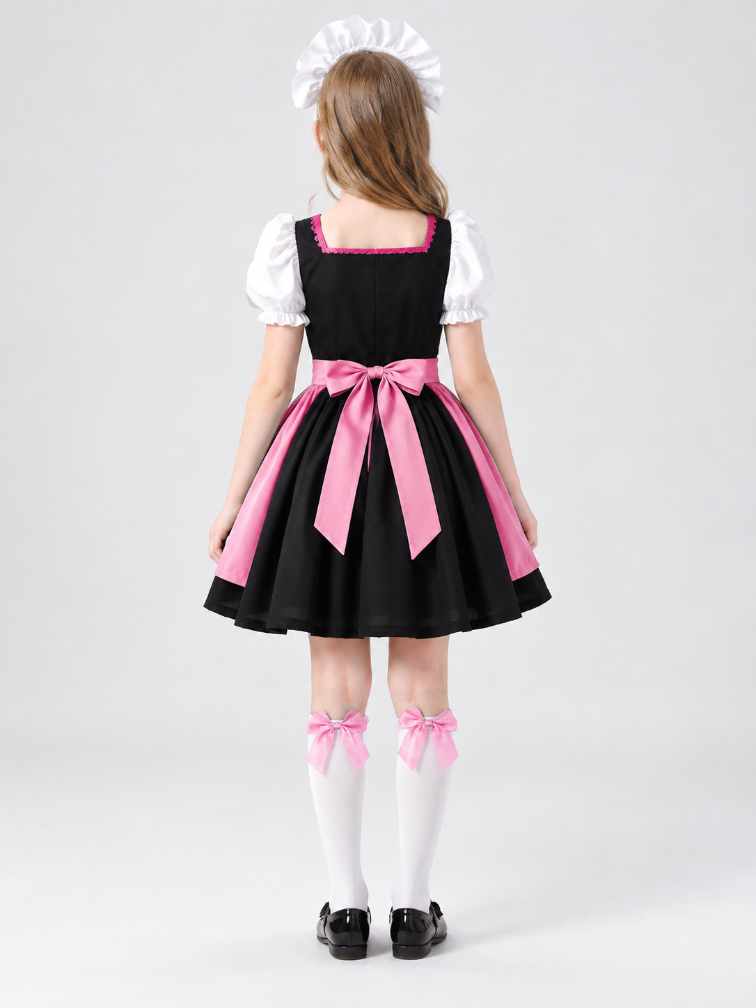 Bavarian-Style Children's Costume with Apron and Headpiece