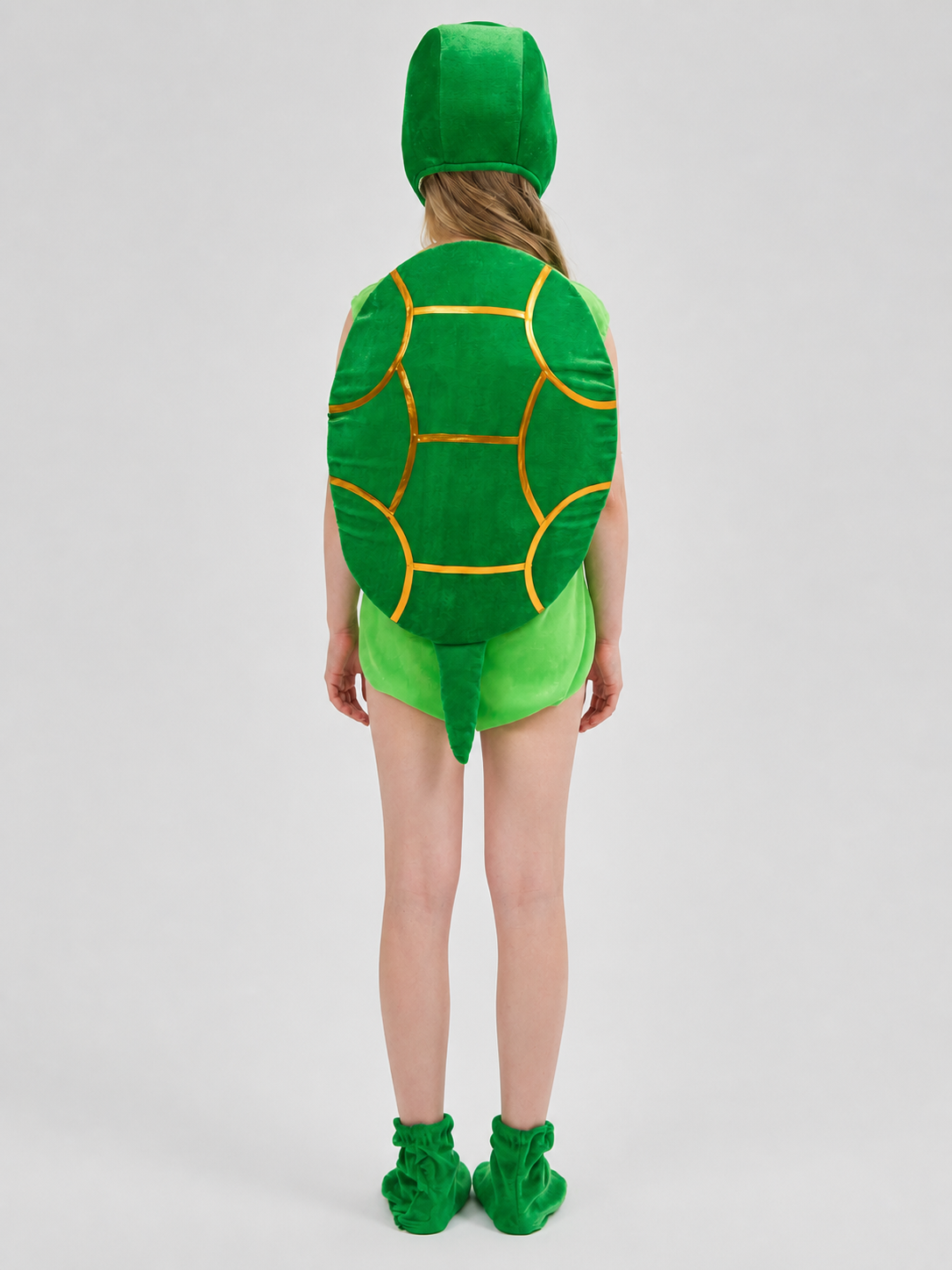 Children's Carnival Turtle Costume with Shell 100-140 cm back view