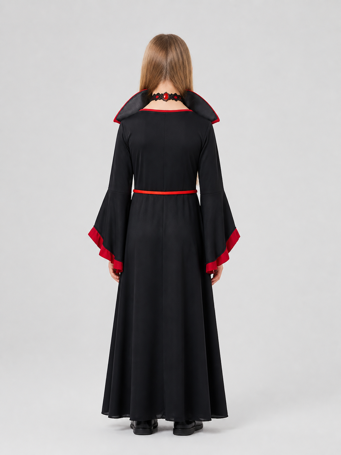 Vampire Halloween Dress with Necklace back view