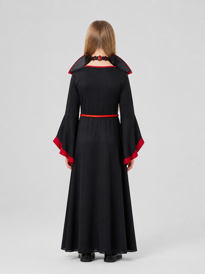 Vampire Halloween Dress with Necklace back view