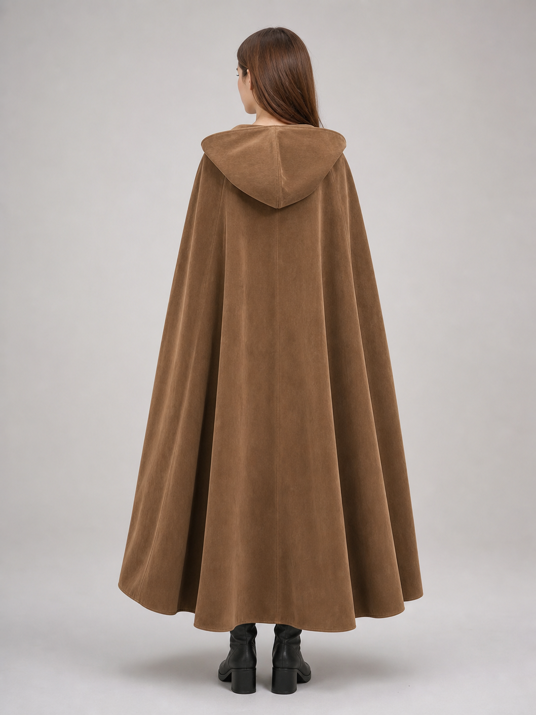 Brown Hooded Costume Cloak