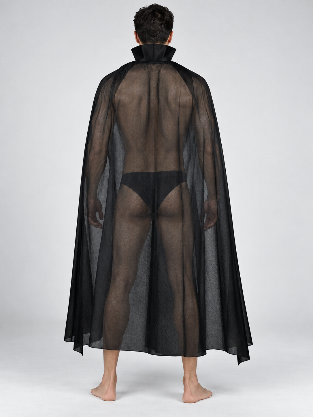 Vampire Carnival Costume: Black Cape, Chest Strap