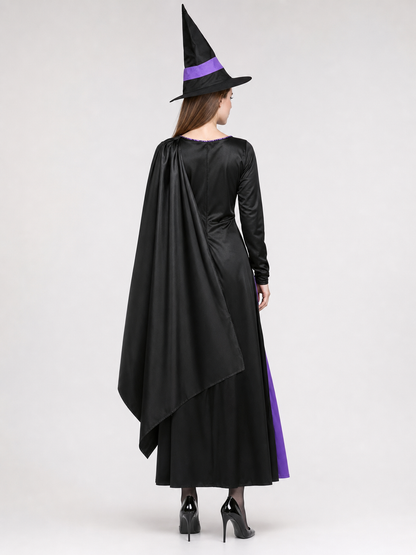 Black Costume Cape with Dress and Hat