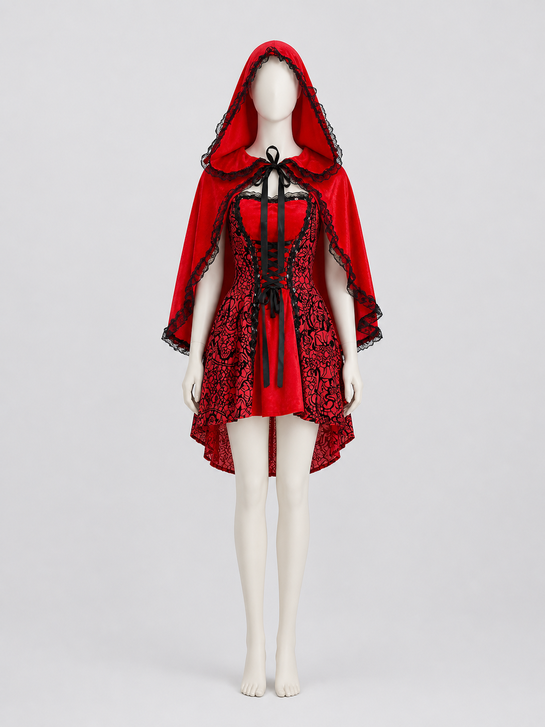 Cosplay Costume: Dress and Hooded Cape back view