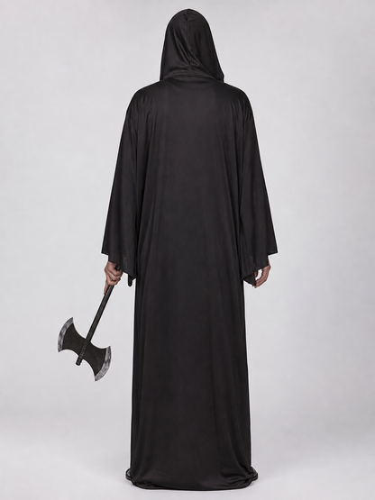 Black Hooded Cloak for Halloween and Cosplay