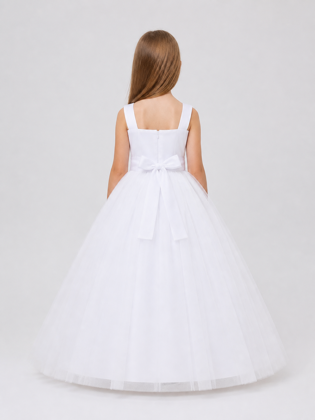 Children's Party Maxi Dress with a Full Tulle Skirt