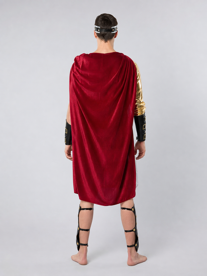 Roman Warrior Costume with Shield and Sword for Cosplay back view 3