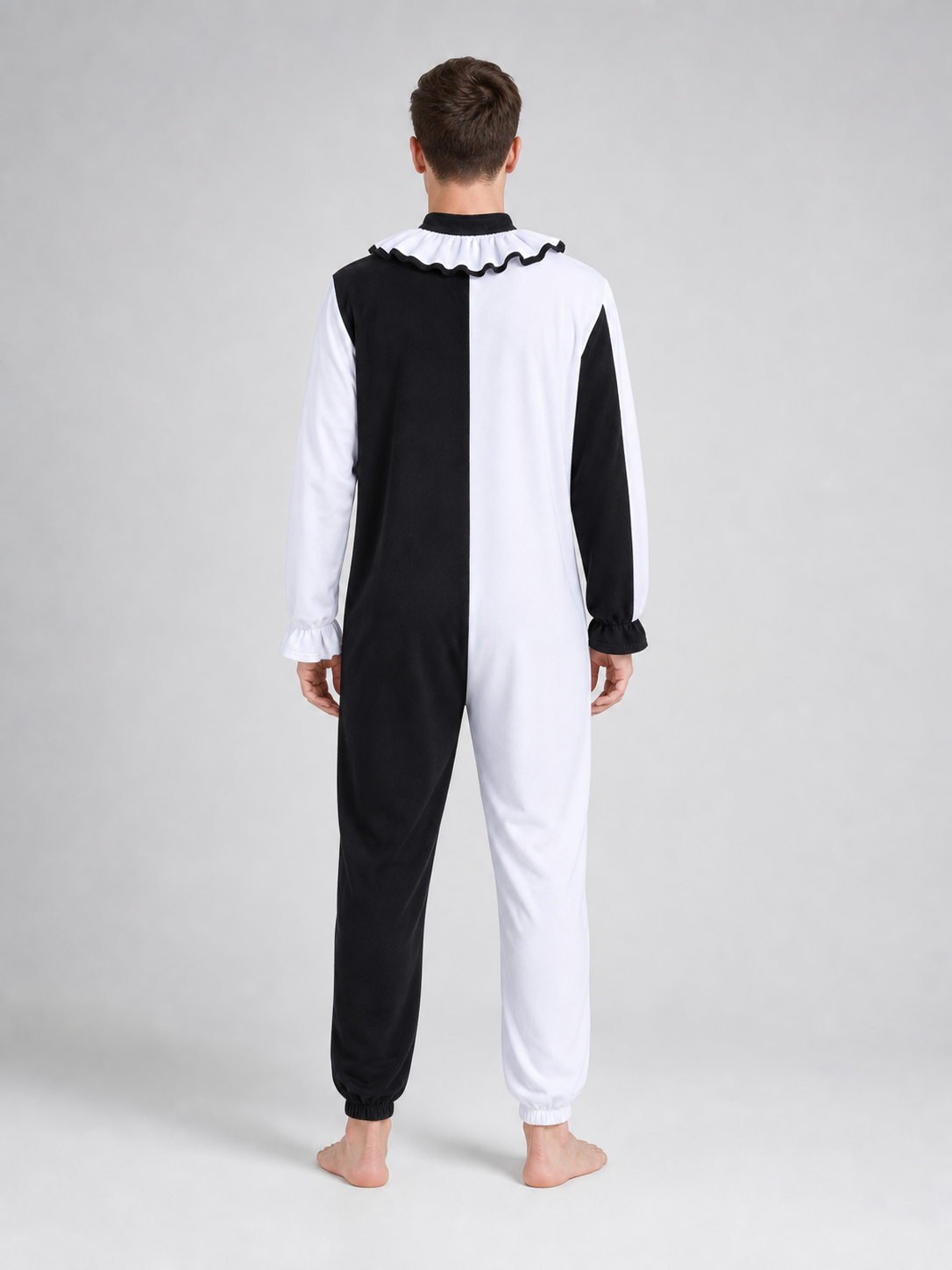 Clown Costume: Black and White Jumpsuit