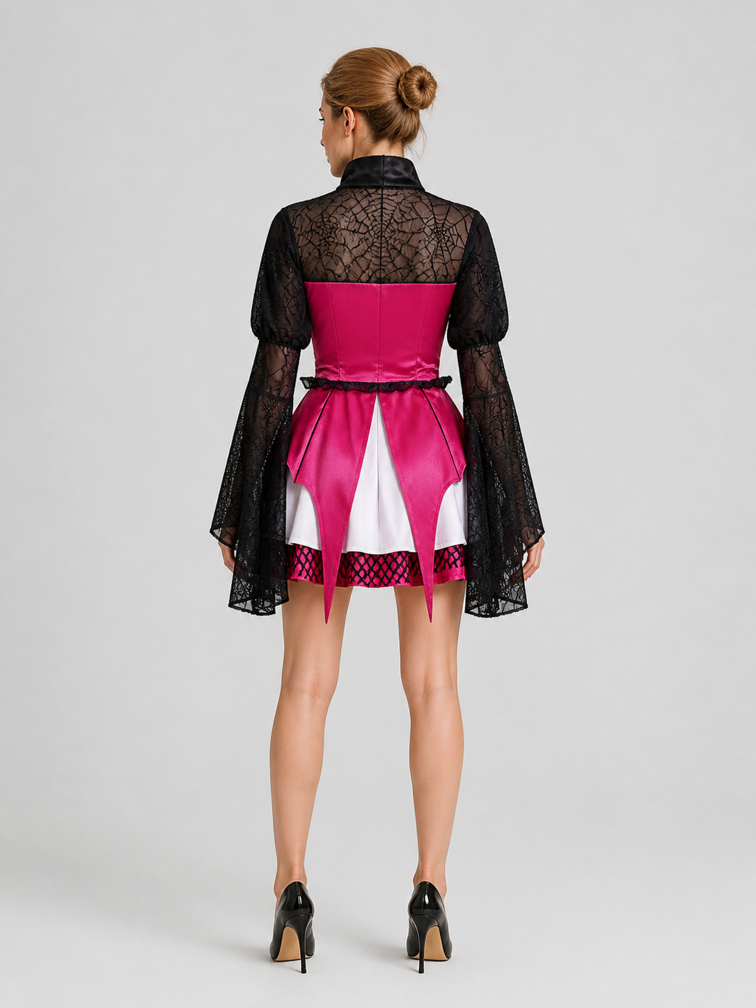 Monster High Draculaura cosplay dress with corset and bow back view