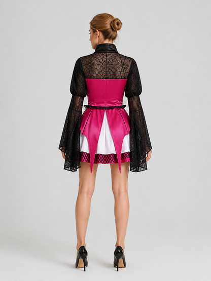 Monster High Draculaura cosplay dress with corset and bow back view