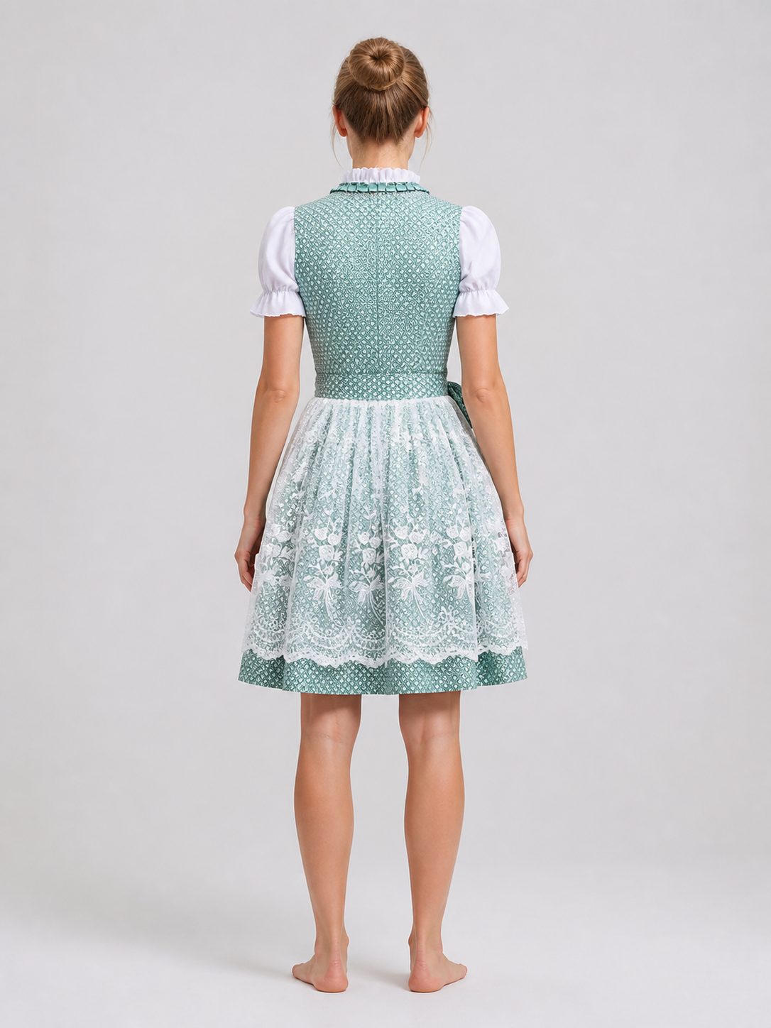 Traditional Bavarian Dress with Corset and Bow back view